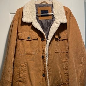 Lucky Brand Trucker Style Faux Shearling Corduroy Jacket